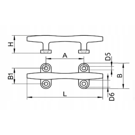Knaga Okragła 200 x 52 mm 316 SS